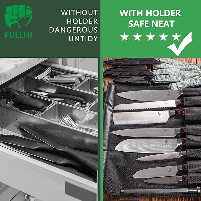 FULLHI 15pcs Japanese Knife Set - Image 5
