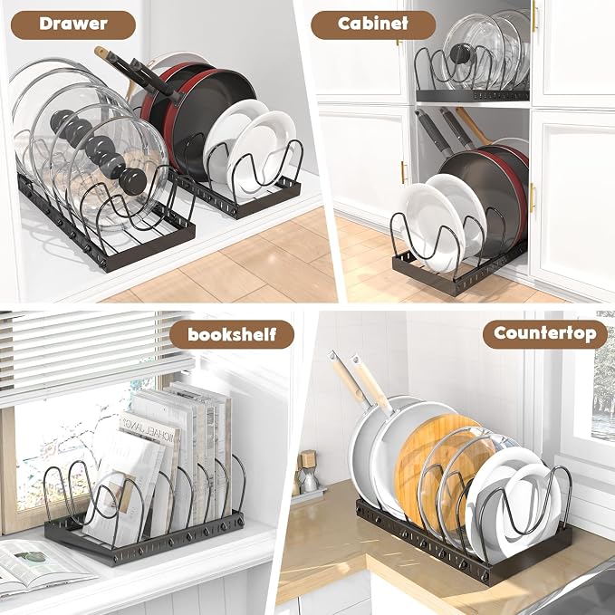 2PACK Pot Lid Organizers Inside Cabinet - Image 6