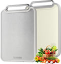 Stainless Steel Cutting Board, Double-Sided 304 Steel & PP, 16" x 11"