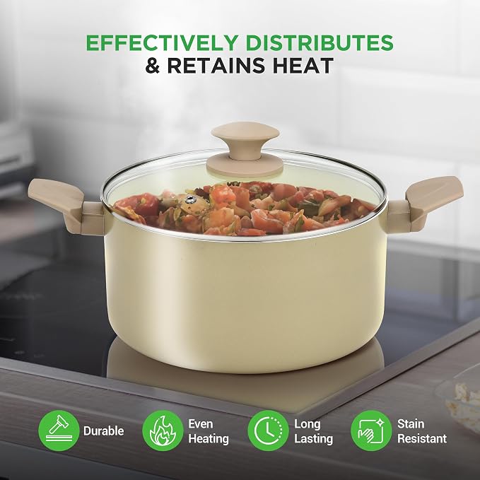 Nutrichef 54-Piece Marble Non-Stick Cookware and Bakeware Set, Professional - Image 4
