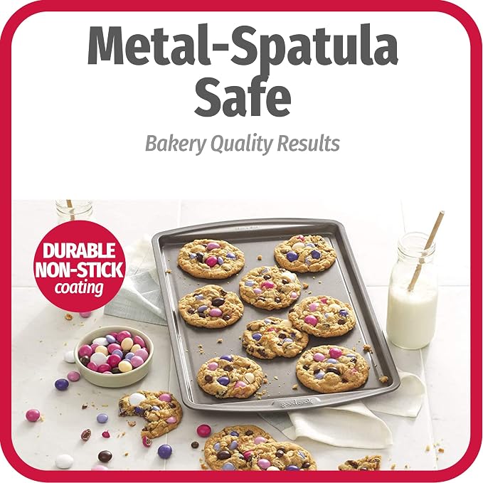 GoodCook Everyday Nonstick Carbon Steel 13” x 9” Baking Sheet Set, 3 Pack – - Image 5