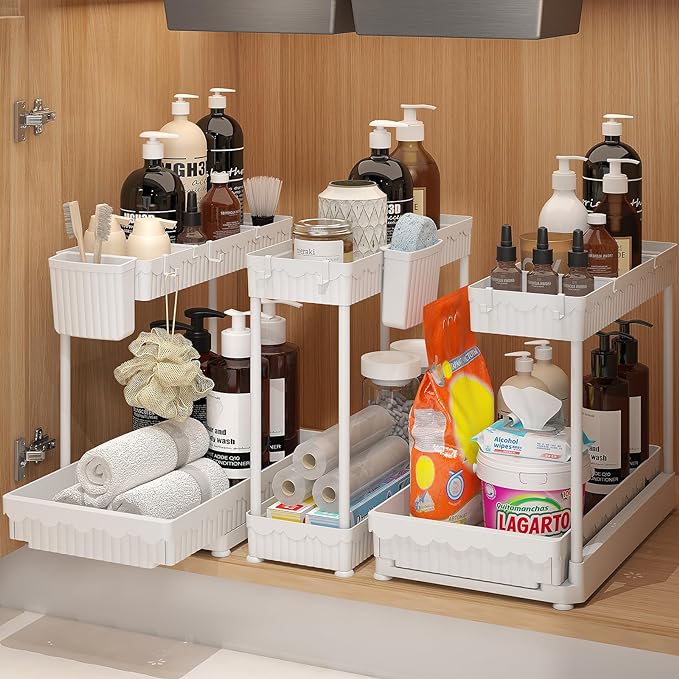 Sevenblue 3 Pack Multi-Purpose Under Sink Organizers and Storage, 2026 L-Shaped - Image 7