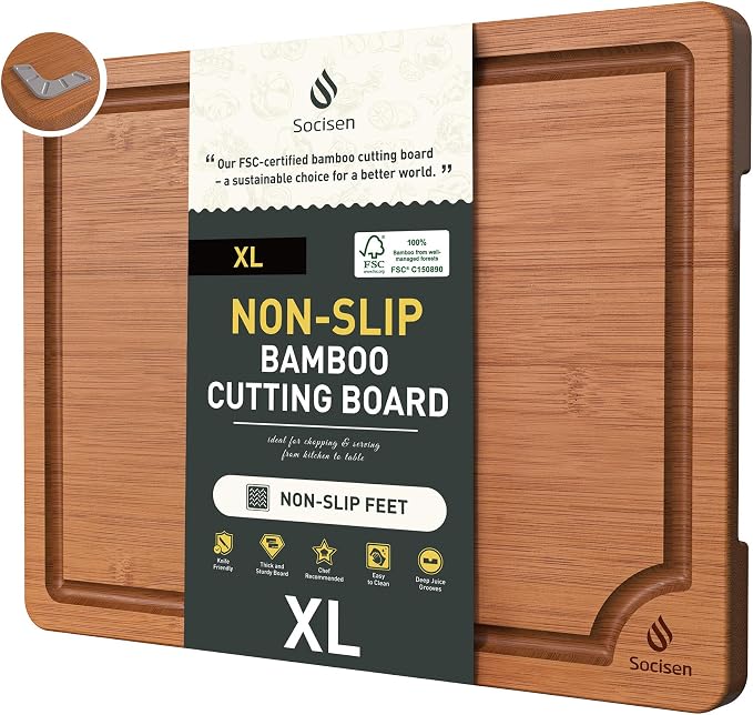 Extra Large Bamboo Cutting Board by Socisen