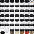 50 Pack 3.4 oz Plastic Spice Jars by Yiyiring