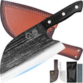 Full Tang, Serbian Chefs knife, Chef Meat Cleaver, Kitchen Knives, Set by XYJ