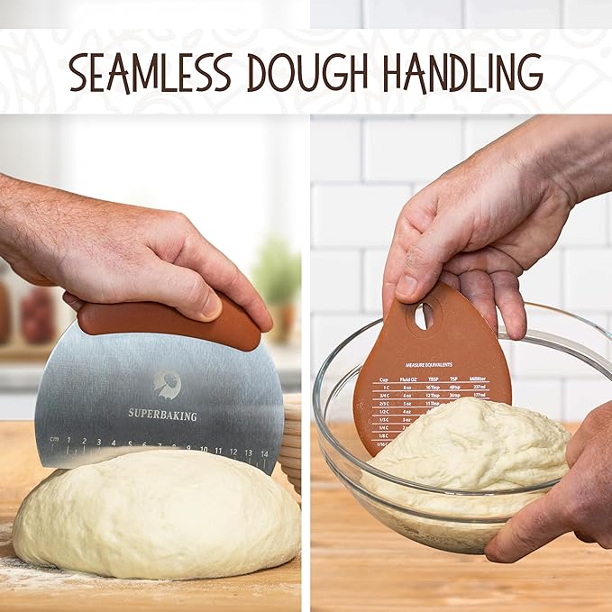 Superbaking Sourdough Proofing Basket Gift Set, Round 9" & Oval 10" Banneton - Image 7