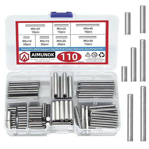 110Pcs Dowel Pins Shelf Support Pegs Kit, Stainless Steel Shelf Support Pin - Image 9