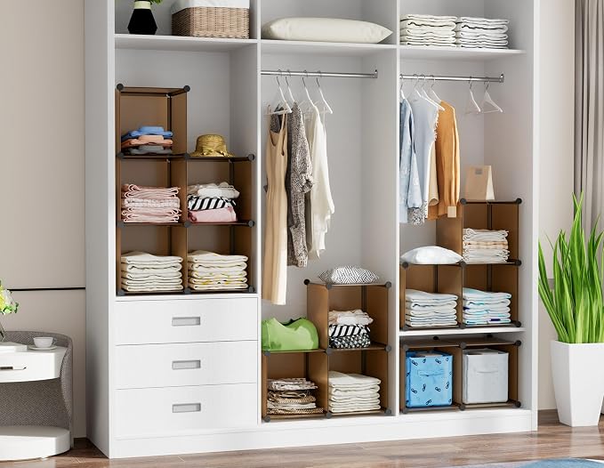 6-Cube Storage Organizer, Closet Organizer Storage Shelf Bookcase Bookshelf - Image 5