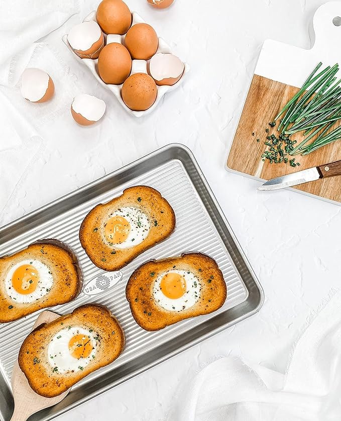 USA Pan Bakeware Nonstick Jelly Roll Baking Sheet Pan, Aluminized Steel - Image 4