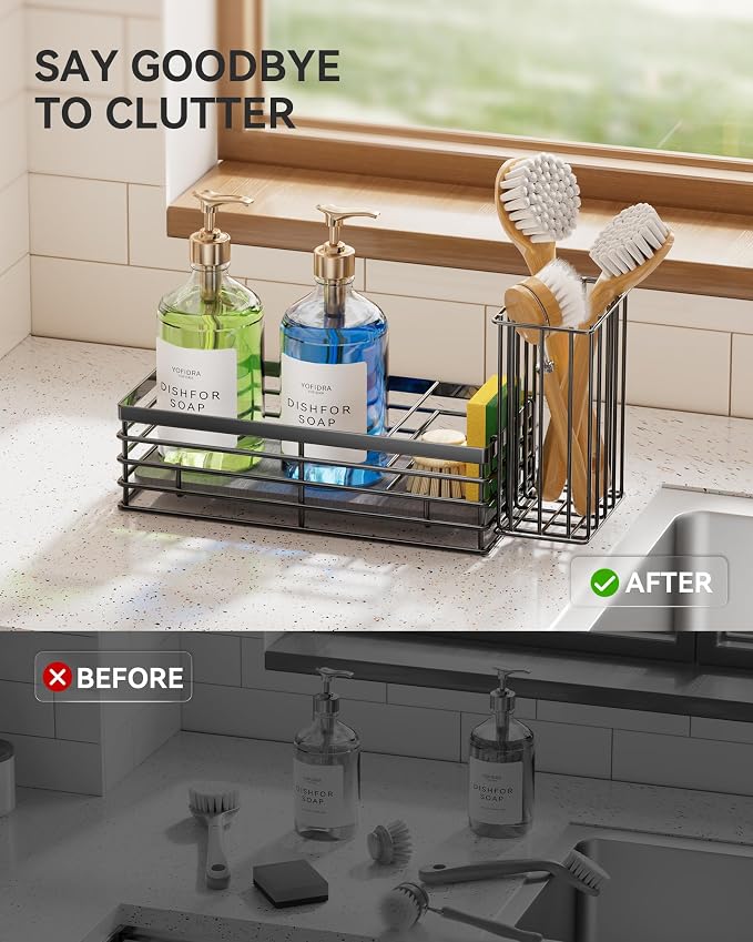 Yofidra Sponge Holder for Kitchen Sink, Sink Caddy Organizer - Image 5