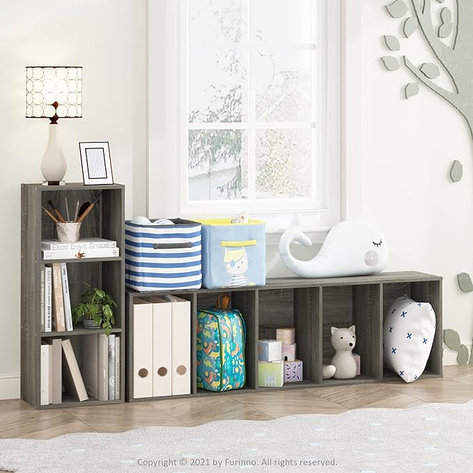 Furinno LUDER Book Shelf, 3-Cube Bookshelf, Bookcase - Image 2