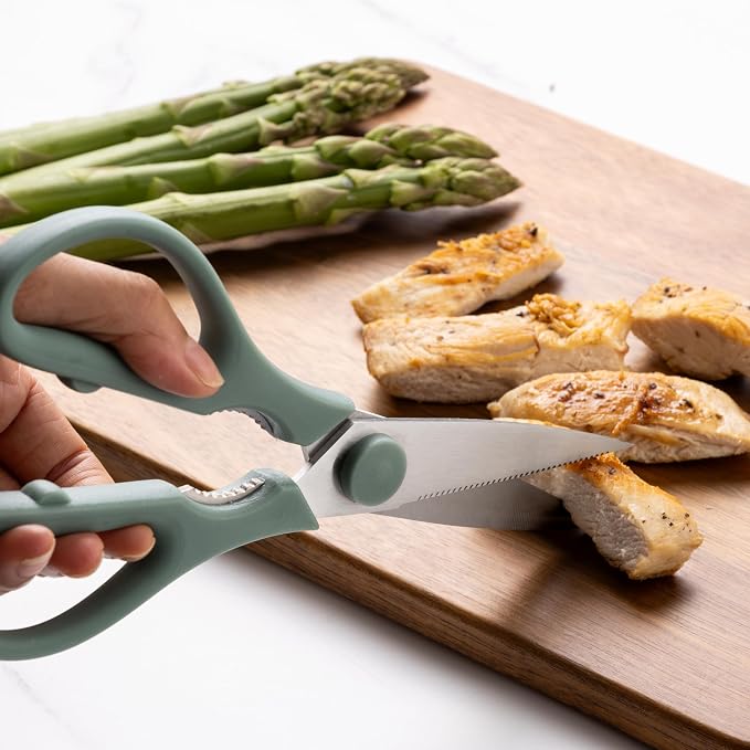 Rae Dunn Kitchen Scissors- Stainless Steel Kitchen Shears, Cooking Scissors - Image 4