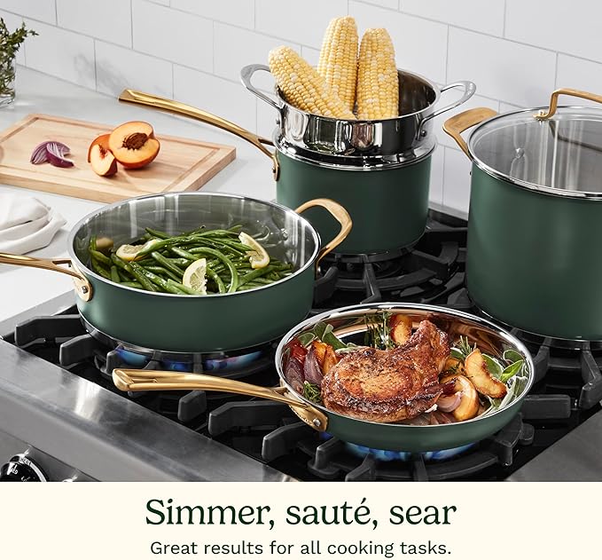 Cuisinart Cookware Set, 11 Piece Stainless Steel Cookware Pots and Pans - Image 4
