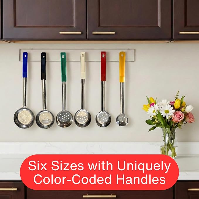 4 Ounce Slotted Stainless Steel Portion Control Ladle Spoon - Image 5
