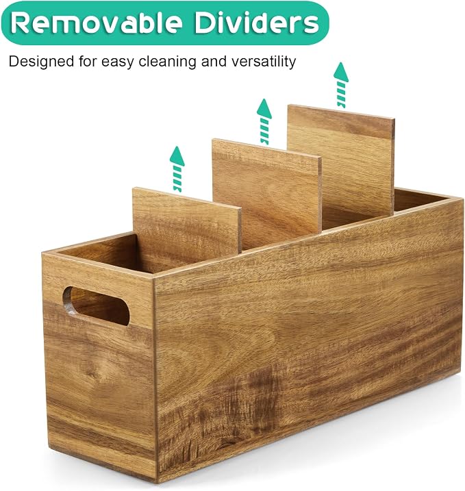 ALELION Acacia Wood Utensil Holder - Image 2