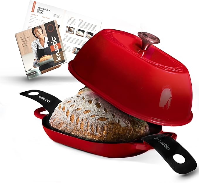 Krustic Enameled Cast Iron Dutch Oven by Unknown