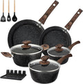 M MELENTA Pots and Pans Set Non Stick, Non-toxic Induction Cookware Kitchen by MMELENTA