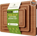 3 Packs Bamboo Cutting Board Set by Socisen