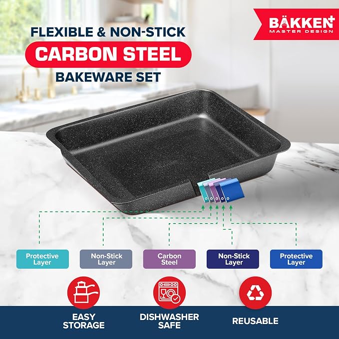 BAKKEN 6-Piece Kitchen Baking Pan Set - Image 3