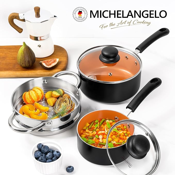 MICHELANGELO Nonstick Sauce Pan - Image 7
