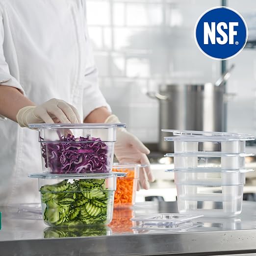 CURTA 6-Pack 1/9 Size 4" Deep NSF Polycarbonate Food Pans - Image 4