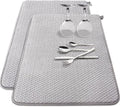 2 Pack Microfiber Dish Drying Mat, 24 x 17 inch Super Absorbent Drying Pad by Baaxxango