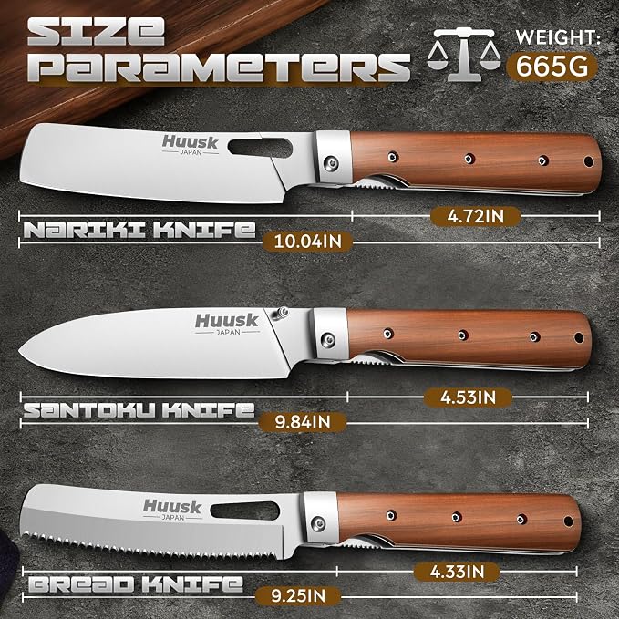 Huusk Folding Chef Knife Set - Image 8