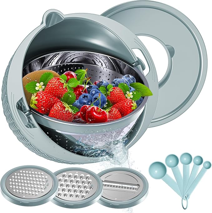 4-1 Strainer with Bowl & Spoons Set - Image 8