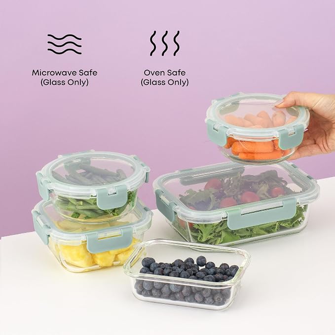 JoyJolt 24pc Borosilicate Glass Storage Containers - Image 7