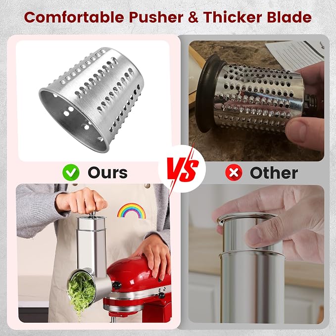 Stainless Steel Slicer Shredder Attachment - Image 4