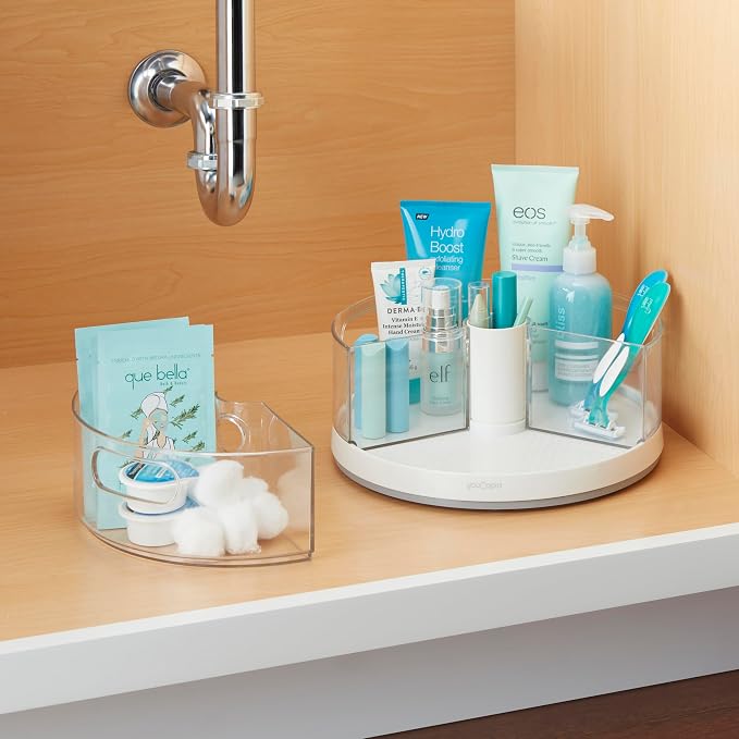 YouCopia Crazy Susan Lazy Susan Organizer, 3 BPA-Free Removable Clear Bins - Image 7