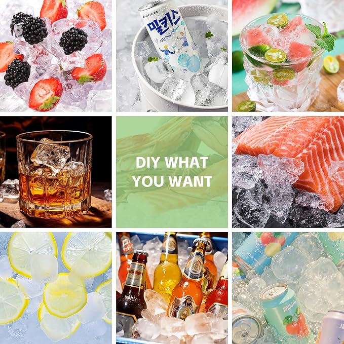 Silicone Ice Cube Tray with Locks Lids 4 Pack, Easy Release Flexible 15 Square - Image 7