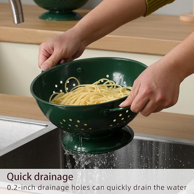 Metal Colander Set of 3, Strainer Basket - Image 3