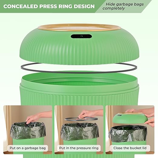 Pukomc Smart Sensor Wastebasket, Convenient and Hygienic Easy to Use, - Image 2