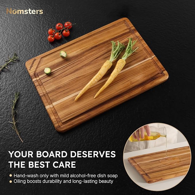 Teak Wood Cutting Board 17inch Wooden Chopping Board - Image 8