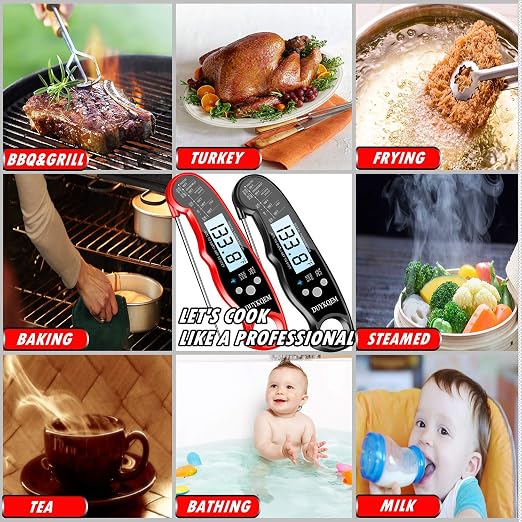 Instant Read Digital Meat Thermometer Waterproof Kitchen Cooking Food - Image 7