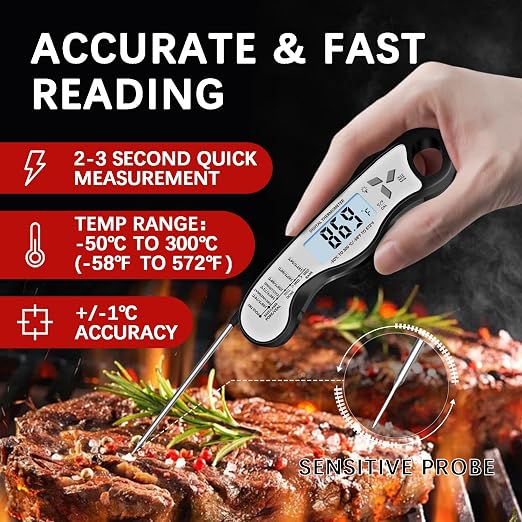 Meat Thermometer Digital，IP67 Waterproof Cooking Thermometer - Image 2