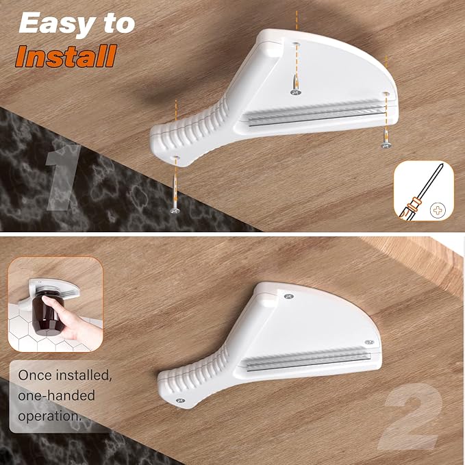 Jar Opener for Weak Hands, Dual Usage | Easy Grip Jar Opener & Under Cabinet - Image 5