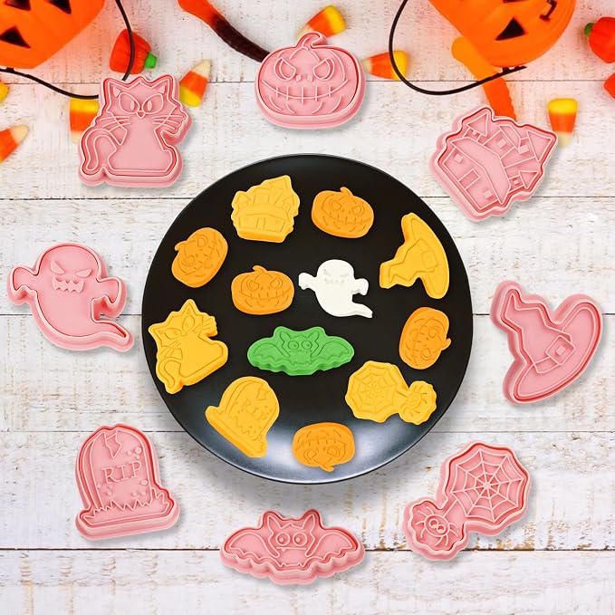 8 Pcs Cookie Cutters Set 3D Holiday Cookie Cutters - Image 2