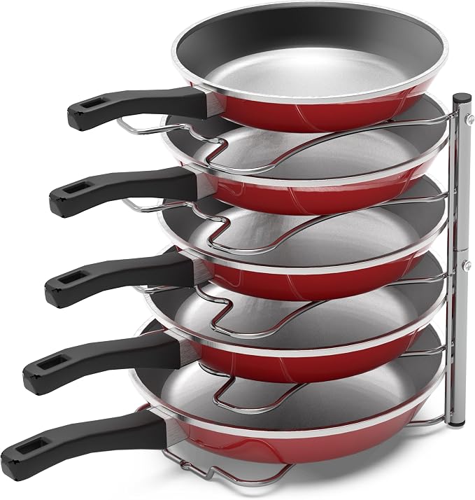 Simple Houseware Cabinet Pantry Pot and Pan Organizer Holder Rack - Image 5