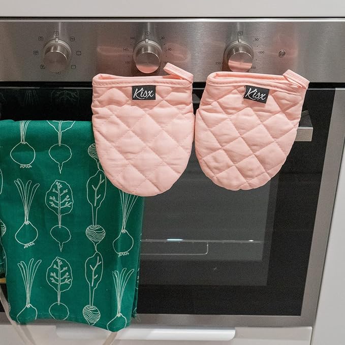Pink Silicone Oven Mitts & Pot Holders Set - Image 9