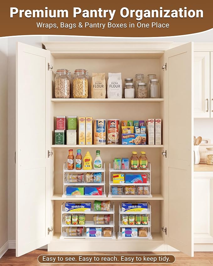EVERIE Extendable 3-Tier Kitchen Cabinet & Pantry Organizer - Image 8