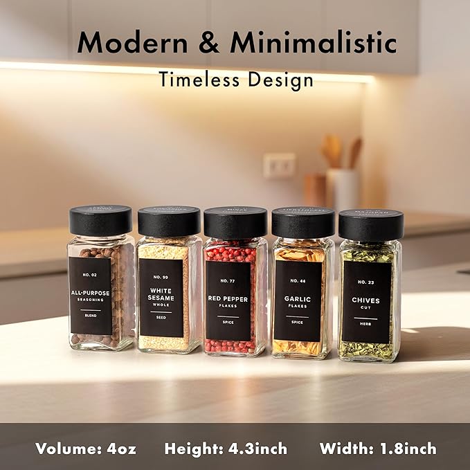 EDELHAUS® Square Spice Jars - Image 2