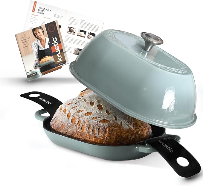 Krustic Enameled Cast Iron Dutch Oven by Unknown