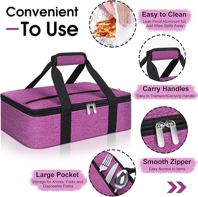 Insulated Casserole Carrier, Portable Casserole Carrier - Image 3