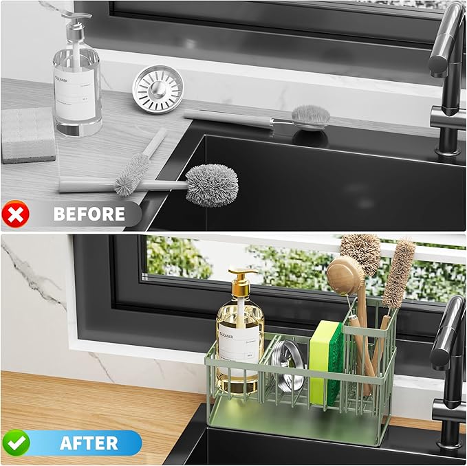 Cisily Kitchen Sink Caddy, Sponge Holder - Image 6