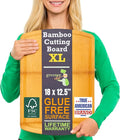 FSC-Certified Extra Large Bamboo Cutting Board Featuring 18 Inch Glue-Free by GreenerChef
