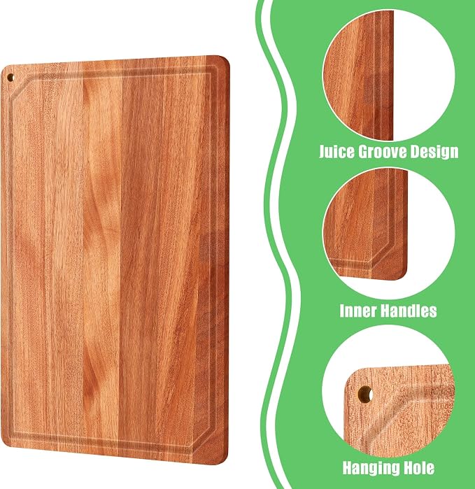 Eaasty 12 Set Extra Large Plain Cutting Board Bulk Heavy Duty Wood Cutting - Image 3