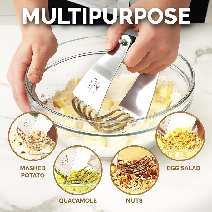 Zulay Kitchen Large 4-Inch Dough Blender Top Professional - Image 6