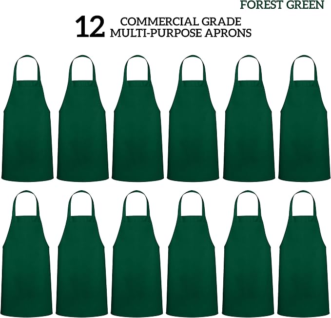 GREEN LIFESTYLE 12 Pack Professional Chef Apron – Grilling Aprons - Image 3